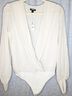 Express 100% Polyester White Pink Ivory Bodysuit Size S - photo 4