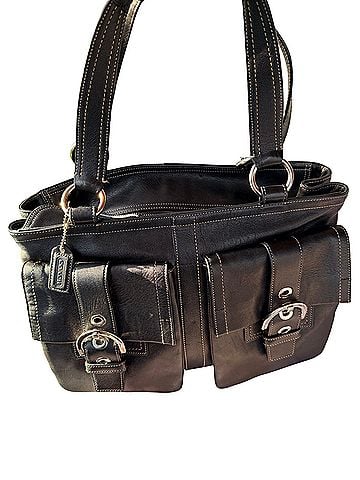 Coach vintage Coach Soho Leather Double Pocket Satchel Tote Leather Tote (view 1)