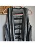 Sympli Stripes Black Gray White Vest Size 8 - photo 3