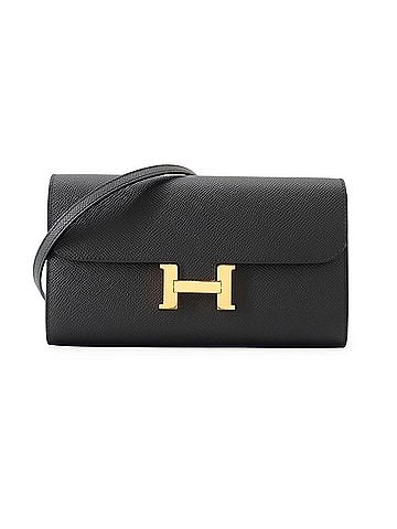 Hermès Hermes Constance To Go Long Wallet, Black Epsom Leather, G Stamp, HERMES Shoulder WALLET (view 1)