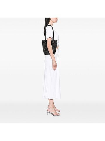 Saint Laurent Small Raffia Panier Tote (view 2)