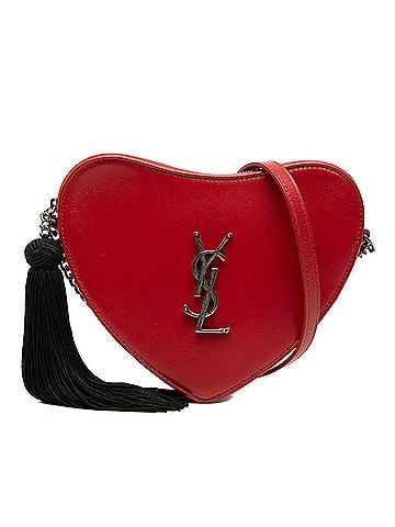 Saint Laurent Calfskin Monogram Sac Coeur Tassel Crossbody (view 1)