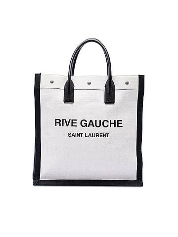 Saint Laurent Linen Rive Gauche North South Tote (view 1)