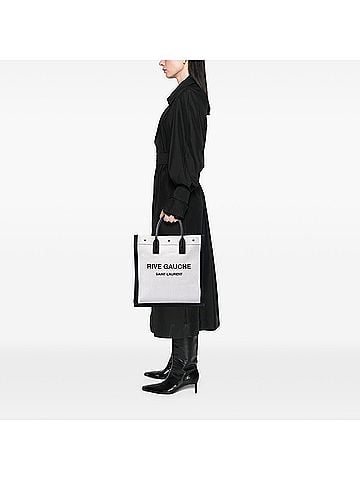 Saint Laurent Linen Rive Gauche North South Tote (view 2)