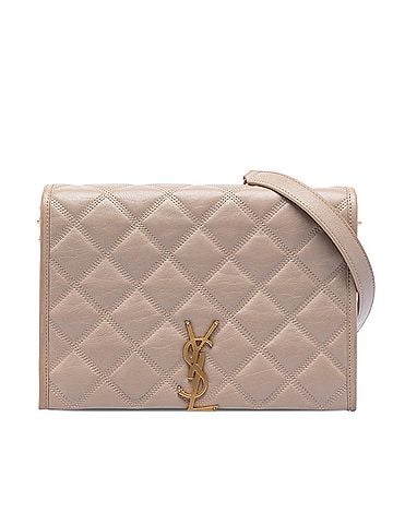 Saint Laurent Mini Quilted Lambskin Becky Chain Shoulder Bag (view 1)