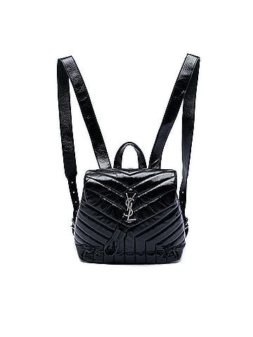 Saint Laurent Small Matelasse Patent Monogram LouLou Backpack (view 1)