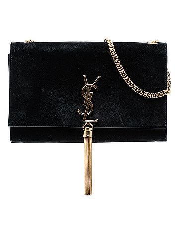Saint Laurent Medium Suede Monogram Kate Tassel Crossbody (view 1)