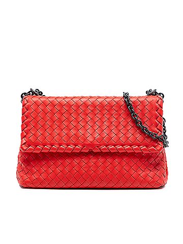 Bottega Veneta Small Nappa Intrecciato Olimpia Shoulder Bag (view 1)