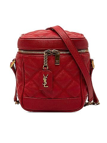 Saint Laurent Grain de Poudre Quilted 80s Vanity Bag (view 1)