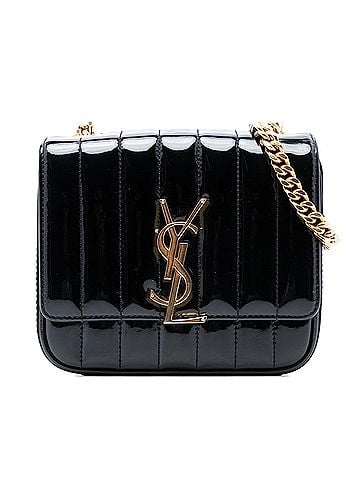 Saint Laurent Small Patent Monogram Vicky Chain Bag (view 1)