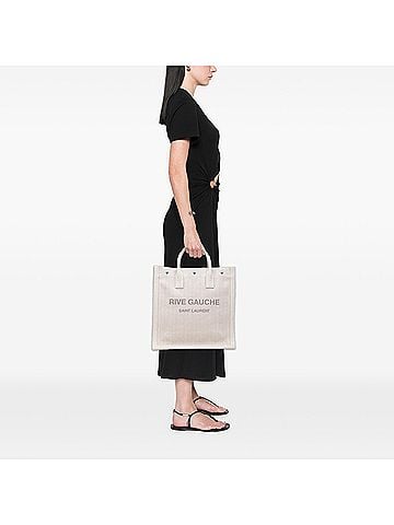 Saint Laurent Canvas Rive Gauche North South Tote (view 2)