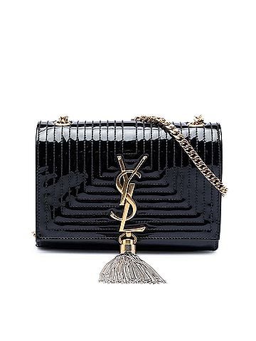 Saint Laurent Small Quilted Patent Monogram Kate Tassel Crossbody (view 1)