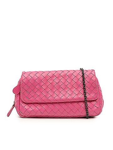 Bottega Veneta Mini Nappa Intrecciato Expandable Chain Flap Crossbody (view 1)