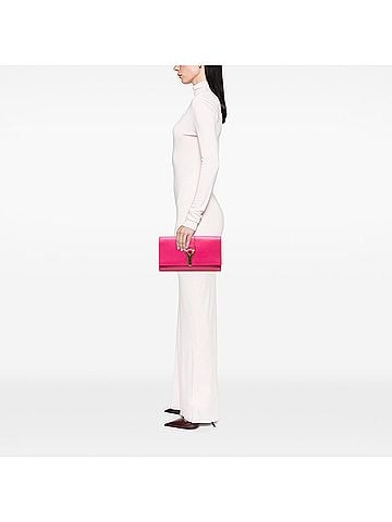 Saint Laurent Leather Chyc Ligne Clutch (view 2)