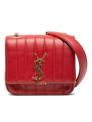 Saint Laurent Small Lambskin Monogram Vicky Chain Bag (view 1)