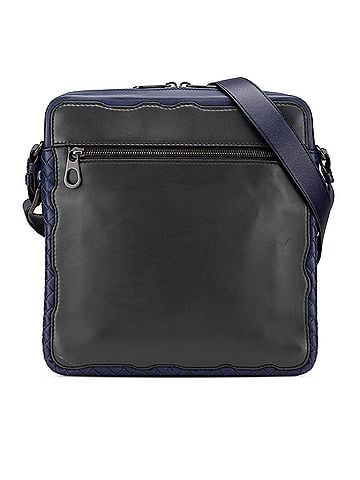 Bottega Veneta Intrecciato Trimmed Leather Crossbody (view 1)