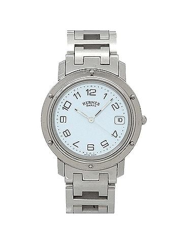 Hermès Hermes Clipper CL6 710 Men's Watch, Date Display, White Quartz Watch (view 1)