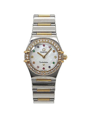 Omega Omega Constellation Mini My Choice Iris Two-Tone 1365 79 Diamond Bezel Ladies' Watch White Shell 18K Yellow Gold Quartz (view 1)