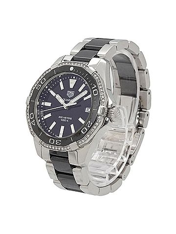 TAG Heuer TAG Heuer Aquaracer WAY131G Women's Watch, Diamond Bezel, Date Display, Black Quartz Watch (view 2)