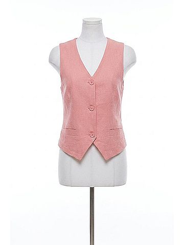 Steve Madden Selene V-Neck Vest in Peach Romance (view 1)