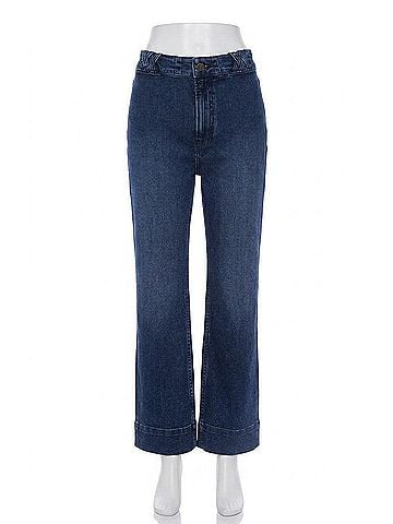 FRAME Women's Braided Crop Mini Boot Jean in Istanbul (view 1)