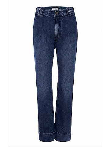 FRAME Women's Braided Crop Mini Boot Jean in Istanbul (view 2)