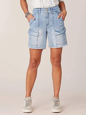 Democracy Ab Solution Skyrise Cargo Short in Light Blue (view 2)