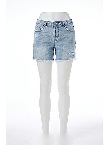 Tribal Audrey Girlfriend Wide Leg Light Wash Denim Shorts in East Coast (view 1)