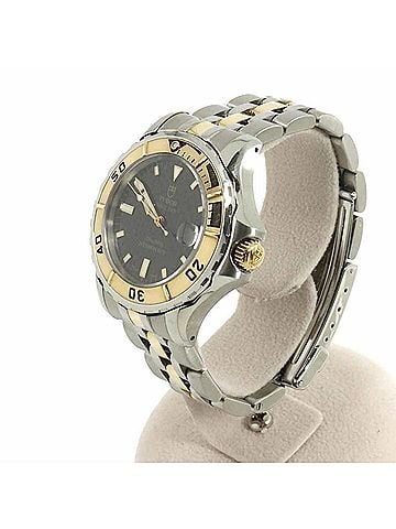 Tudor Tudor Hydronaut 85193P Boys' Watch, Black/YG Yellow Gold, Automatic Movement (view 1)