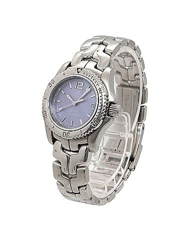 TAG Heuer TAG Heuer Link WT141G Women's Watch, Date Display, Blue Shell, Quartz Movement (view 2)
