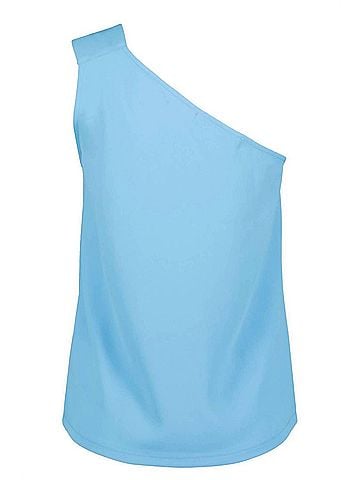 Bishop + Young Mallorca One Shoulder Top in Blue (view 2)