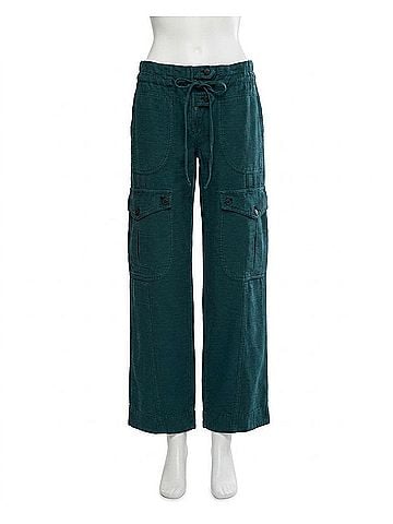 Free People Park Avenue High Rise Cargo Pant in Sea Moss (view 1)