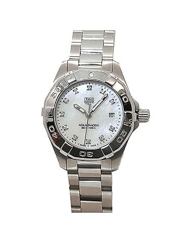 TAG Heuer TAG Heuer Aquaracer 300m WBD1414 11P Diamond Ladies Watch Date White Mother-of-Pearl Quartz (view 2)