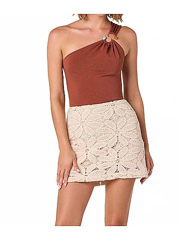 Astr Ania Sweater Top in Brown (view 2)