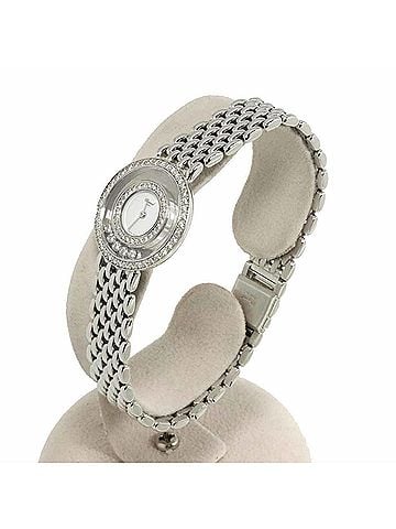 Chopard Chopard Happy Diamonds 205691 Double Diamond Bezel Ladies' Watch with 5 Moving Diamonds, White 18K Gold, Quartz Movement (view 1)