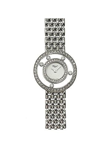 Chopard Chopard Happy Diamonds 205691 Double Diamond Bezel Ladies' Watch with 5 Moving Diamonds, White 18K Gold, Quartz Movement (view 2)