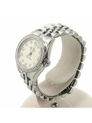 Rolex Rolex Datejust 179384G G-serial Roulette Diamond Bezel Ladies' Watch 10P Diamonds Silver 18KWG Automatic Movement (view 1)