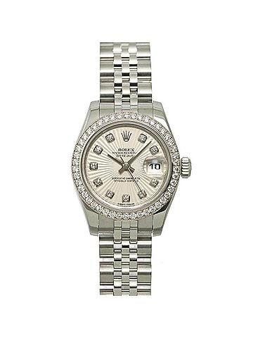 Rolex Rolex Datejust 179384G G-serial Roulette Diamond Bezel Ladies' Watch 10P Diamonds Silver 18KWG Automatic Movement (view 2)