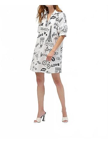 Joseph Ribkoff Paris Dress in Black/White (view 2)