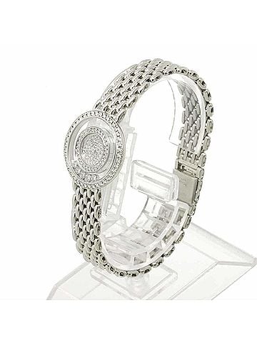 Chopard Chopard Happy Diamonds 205691 Double Diamond Bezel Ladies' Watch, 5 Moving Diamonds, 18K White Gold, Quartz Movement (view 1)