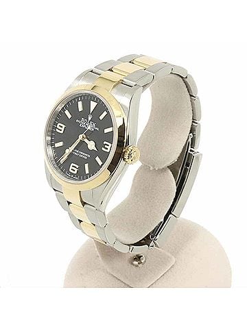 Rolex Rolex Explorer 1 Two-Tone 124273 Random Serial Number Roulette Men's Watch Black 18K Yellow Gold Automatic Self-Winding (view 1)