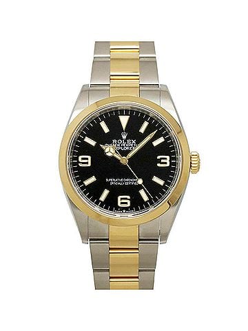 Rolex Rolex Explorer 1 Two-Tone 124273 Random Serial Number Roulette Men's Watch Black 18K Yellow Gold Automatic Self-Winding (view 2)