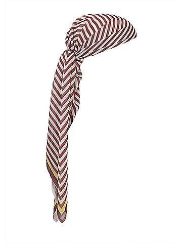 Bananhot Women's Head Scarf in Russet Strips (view 1)
