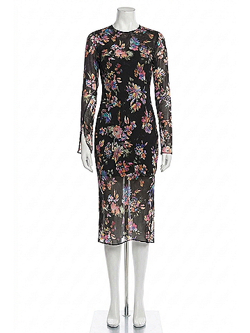 Amanda Uprichard Collier Midi Dress in Mirabella (view 1)