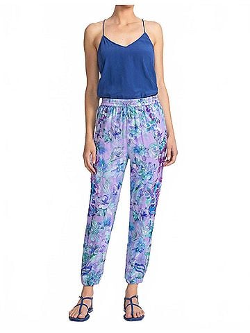 Johnny Was Nina Jogger Pant in Rose Of Sharon Purple (view 2)