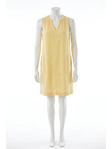 Tribal Flowy Sleeveless V-Neck Dress in Lemongrass (view 1)