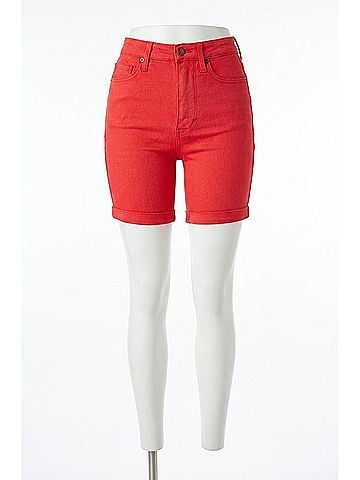 Judy Blue Tummy Control Bermuda Shorts in Red (view 1)