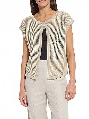 Lyssé Convertible Sweater Cardigan in Flax (view 2)