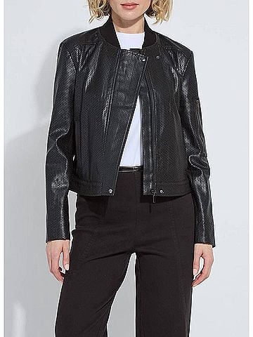 Lyssé Millicent Vegan Leather Jacket in Black (view 2)