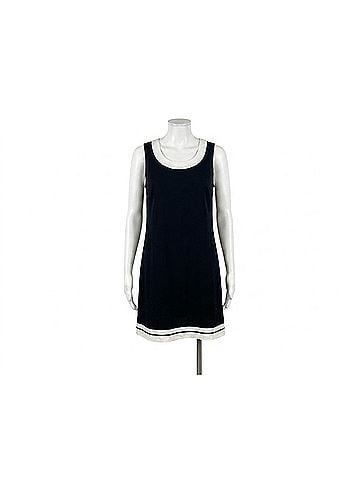 THML Sleeveless Contrast Trim Dress in Black (view 1)